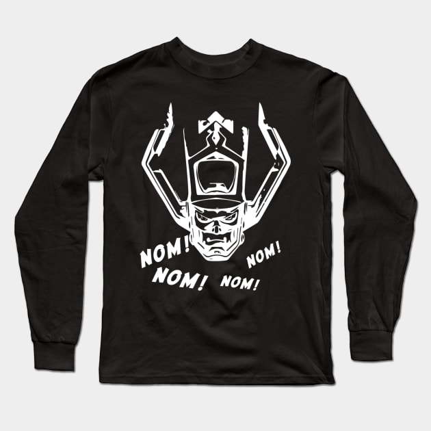 NOM NOM NOM White! Long Sleeve T-Shirt by Elijah101